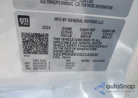 2025 Chevrolet Silverado 1500 4Wd Short Bed Lt With 2Fl from USA, damaged, VIN 1GCPKKEK0SZ143835